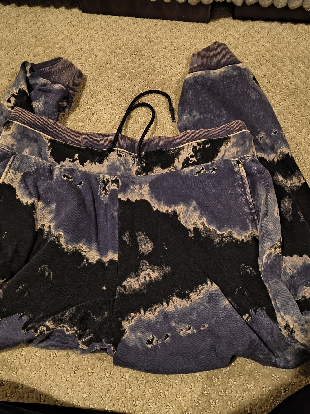 JoyLab Kids Tie-Dye Sweatpants in Blue and Black